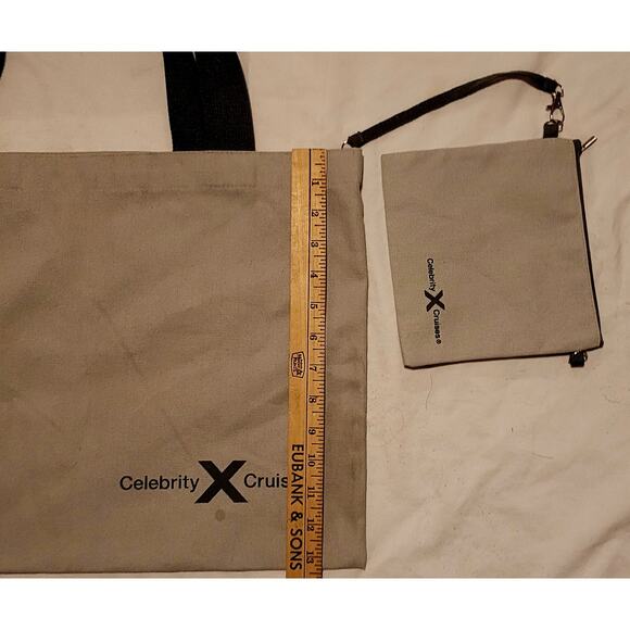 Celebrity Cruises tote with matching mini bag gray cruise vacation beach bag - Picture 5 of 10